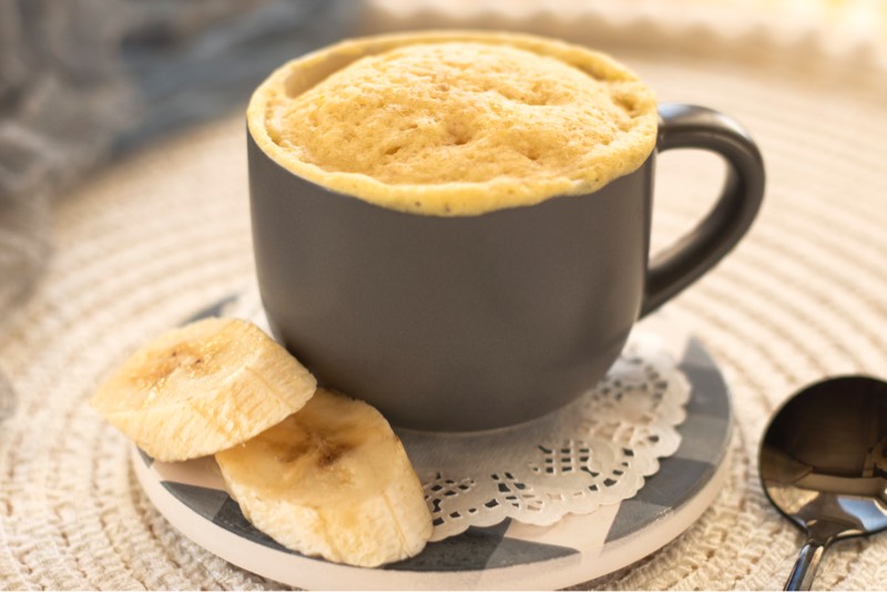 Mini mug cake de avena y proteína